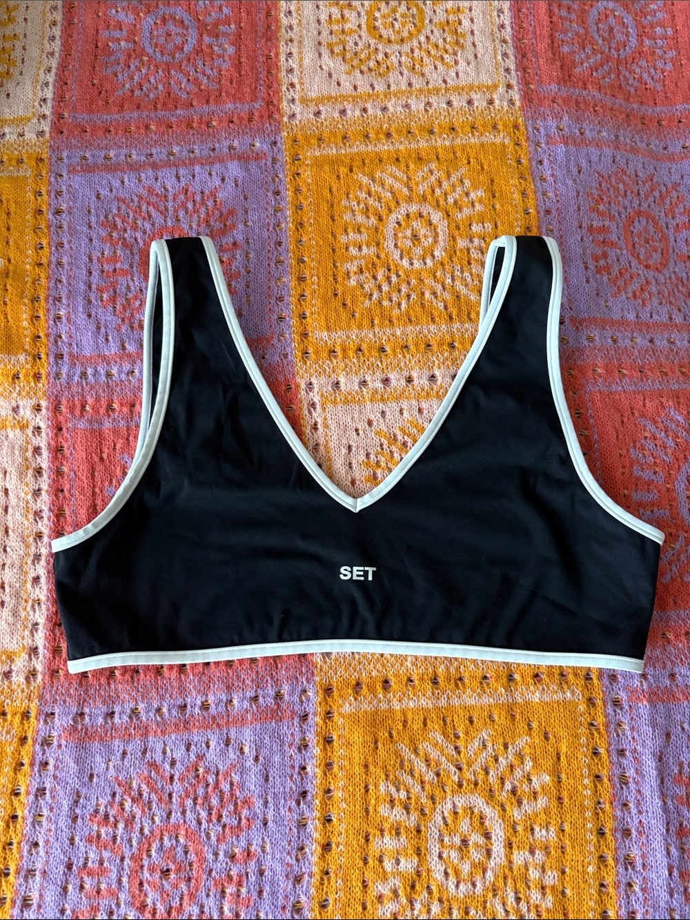 Set Active Sportbody Contrast Dip Sports Bra XL